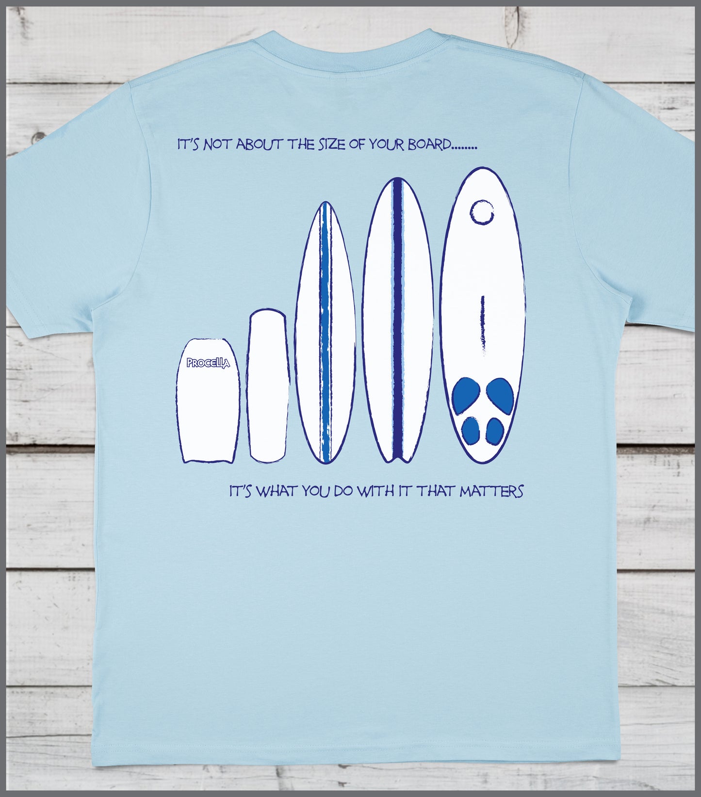 Size T-Shirt - Light Blue